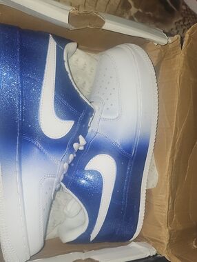 Nike Blue and White Ombre Sneaker - Classic Swoosh